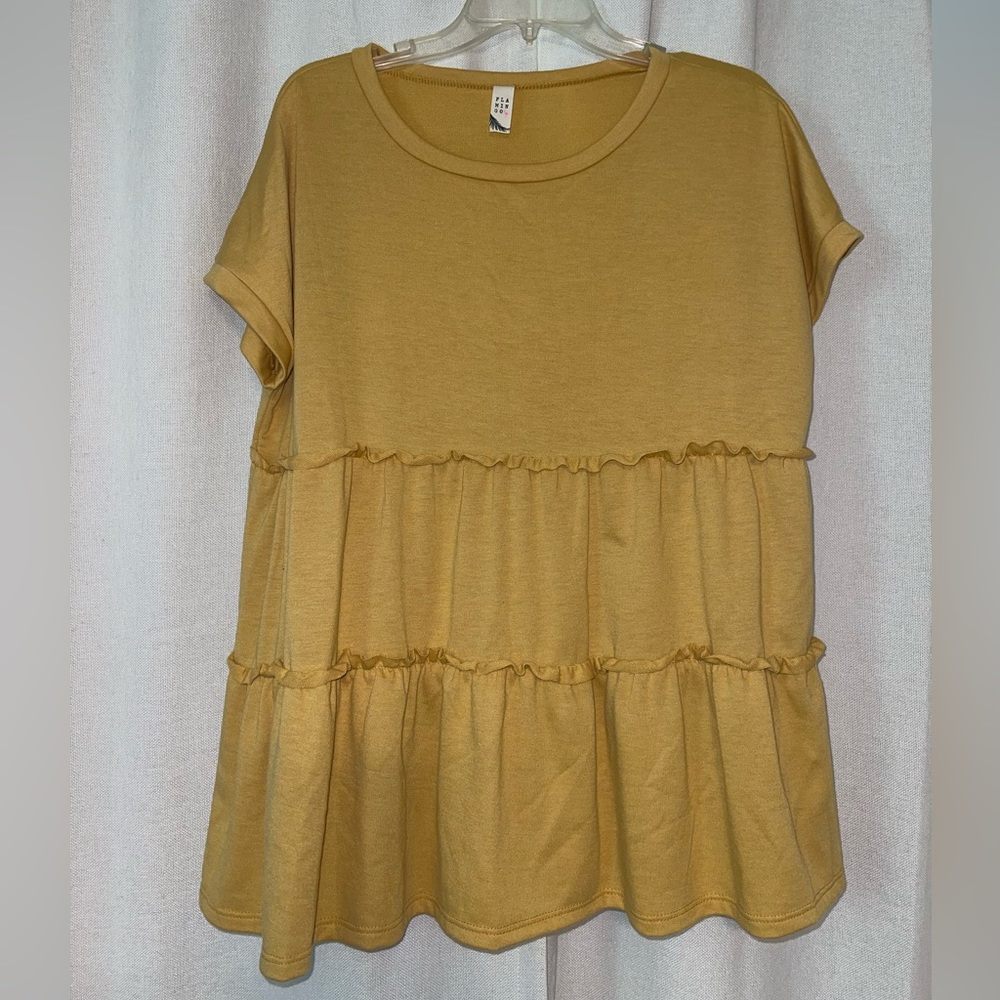 Yellow Ruffle Blouse